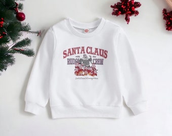 Santa Claus Toddler Sweatshirt,Christmas Gift for Toddlers,Kids Christmas Sweater,Cute Christmas Outfit,Kids Holiday Outfit,Christmas Shirts