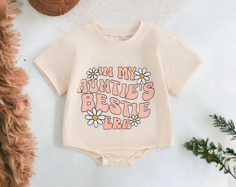 In My Auntie’s Bestie Era Romper,Gift for Aunties,Baby Rompers,Cute Baby Rompers,Gift for newborn,Aunties Little Bestie Outfit, Cute Outfits