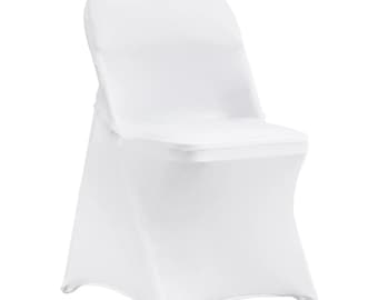 White Elegant Stretch Spandex Chair Cover 12 pcs