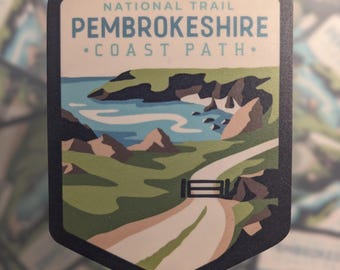 autocollant de sentier national du chemin côtier du Pembrokeshire | Cadeau pour les randonneurs et les marcheurs | Pays de Galles