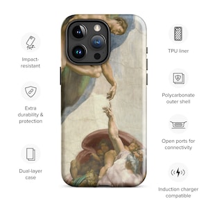 Creation of Adam by Michelangelo Tough Case for iPhone