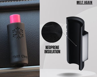 Old Chill Chap - Insulated Lip Balm Mount - Premium interior car accessory - Keep Your Chapstick Handy and upright! - Great low-cost gift