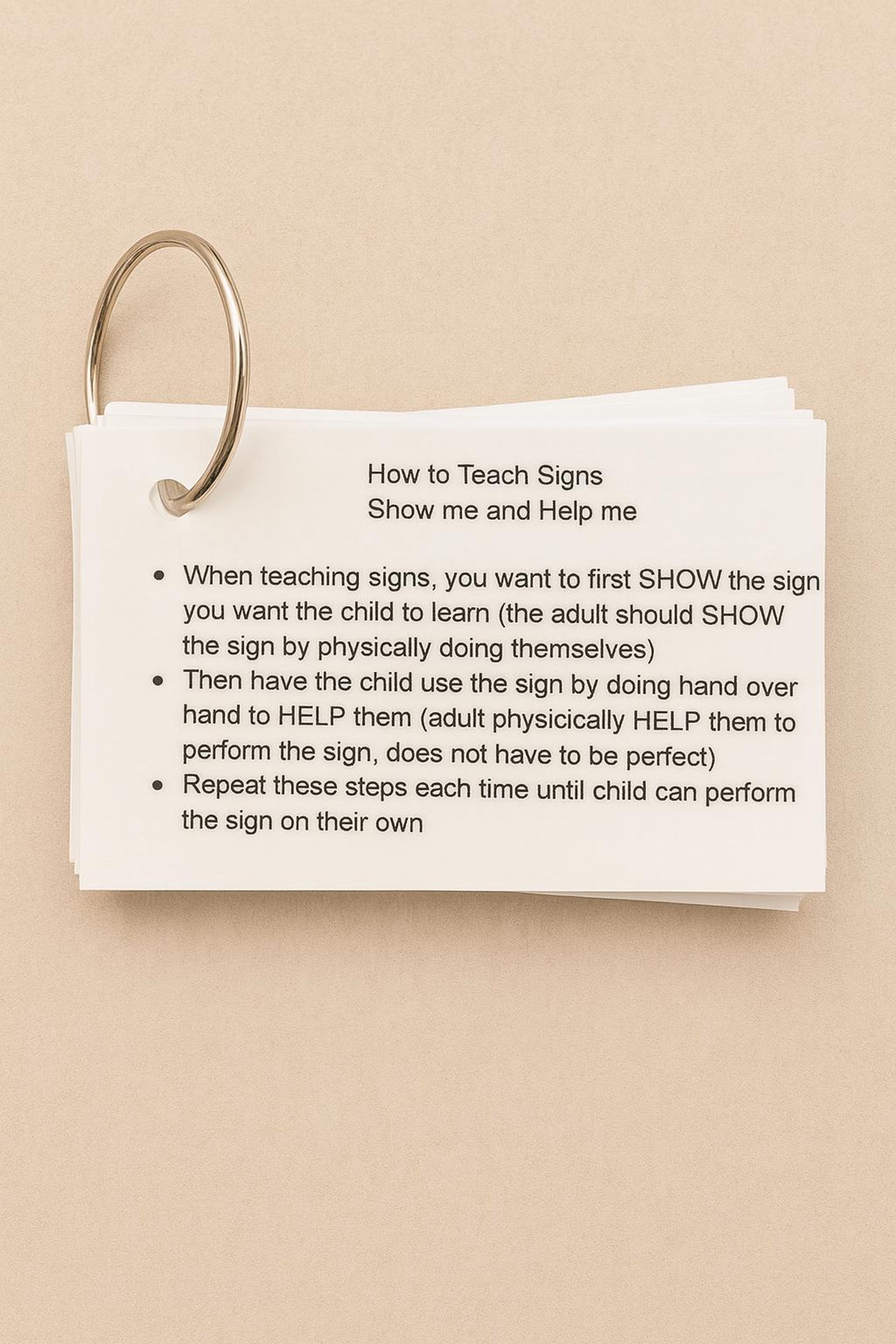 Baby Sign Language 22 Flash Cards With Activities | ASL Learning Cards ...