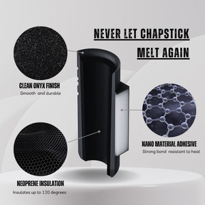 Chill Chap Insulated Lip Balm Mount Premium interior car accessory Keep Your Chapstick Handy and upright Great low-cost gift image 3