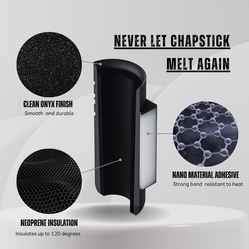 Chill Chap Insulated Lip Balm Mount Premium interior car accessory Keep Your Chapstick Handy and upright Great low-cost gift image 3