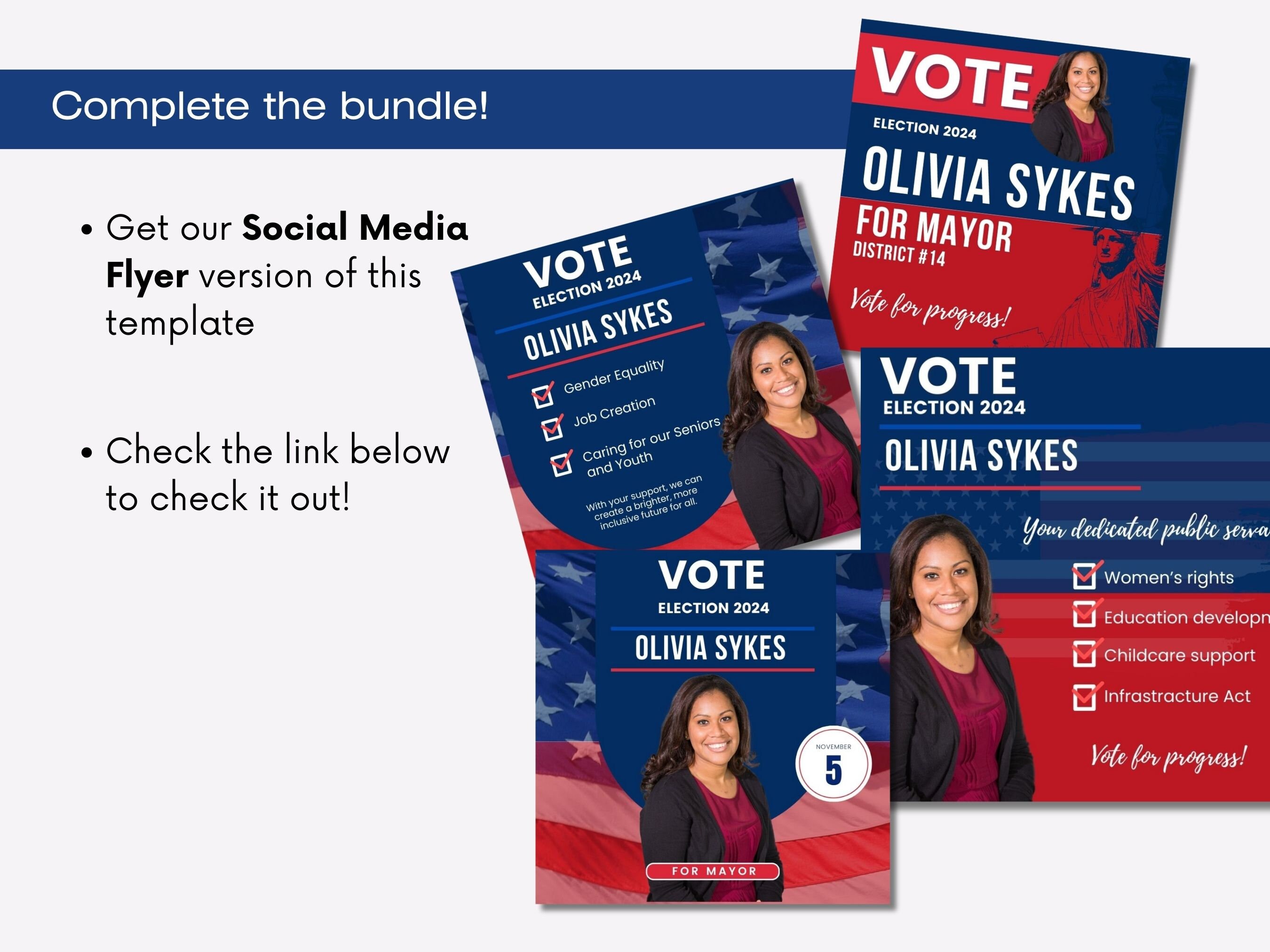 Election Campaign Flyer 2024 DIY Canva Election Campaign Flyer Etsy