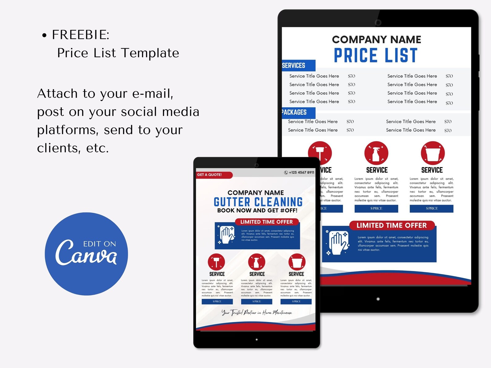 Gutter Cleaning Flyer 2024, Canva Gutter Cleaning Flyer Template ...