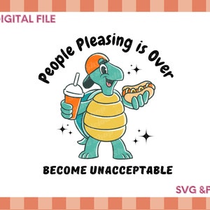Les gens plaisent aux tortues, Svg de tortue, Svg TDAH, Svg mascotte de tortue, Png neurodivergent, Svg santé mentale, meme png drôle, Svg plaisent aux gens