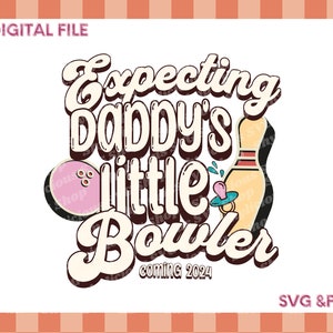 Bowling Schwangerschaftansage svg, Geburtsanzeige Bowlings svg, Bowler-Vater-Schwangerschafts-Png, Bowling-Svg, Bowler-Svg, für Bowling-Ehemann
