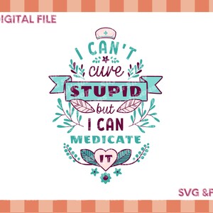 Grappige verpleegster Svg, verpleegkundige zin Png, verpleegster symbool Svg, sarcastische verpleegster Svg, ik kan niet genezen domme Svg, gezondheidszorg werknemer Svg, cadeau voor verpleegkundige