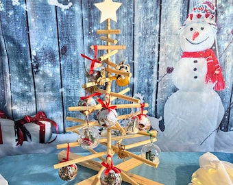 80cm Tall Natural Wooden Foldable Standing Tree - Christmas Tree