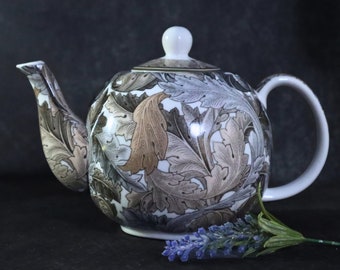 Fine Bone China, Acanthus Pattern Floral Teapot, Tea Lovers Gift, Floral Tea Set