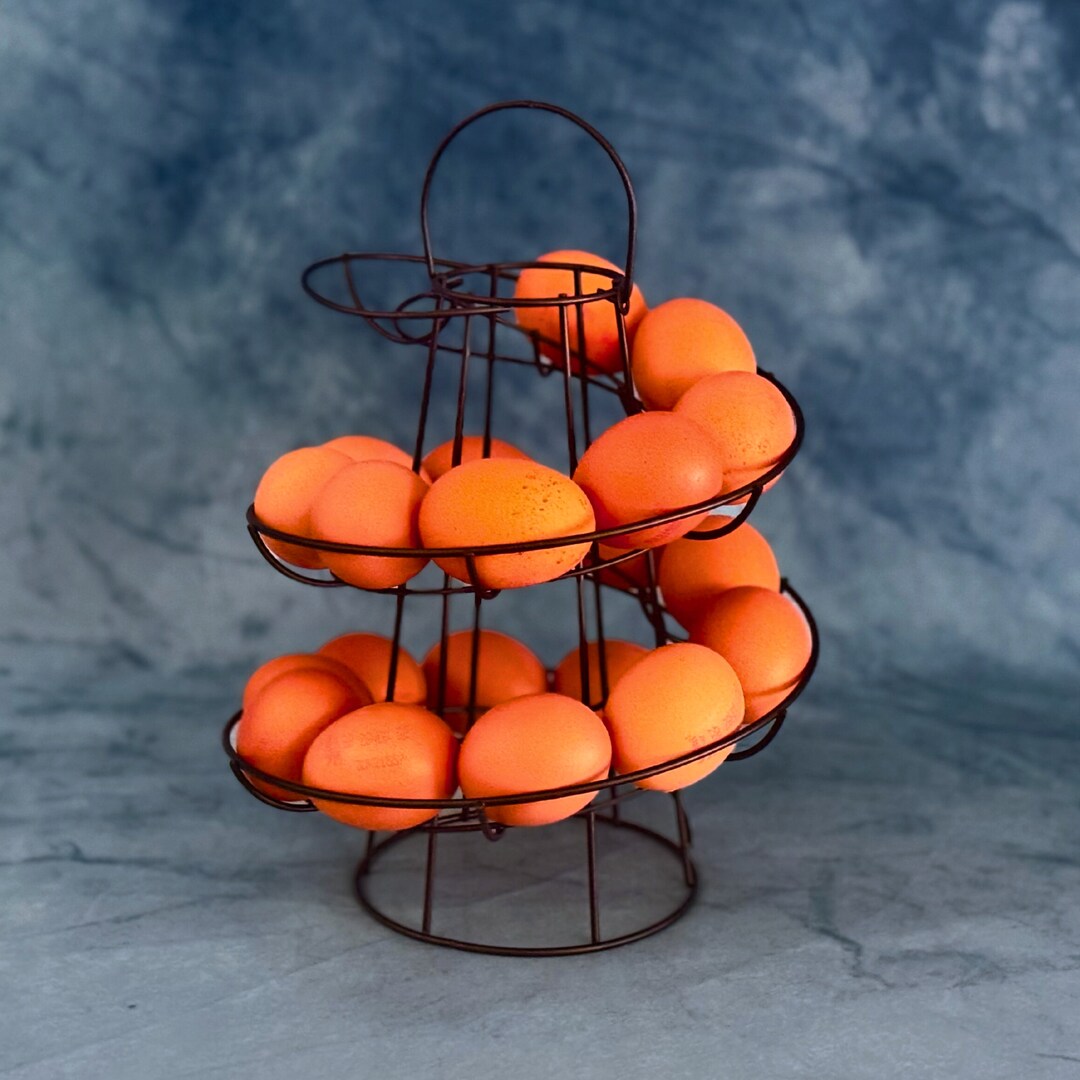 Spiral Egg Holder Black or Silver, Egg Storage, Egg House Country