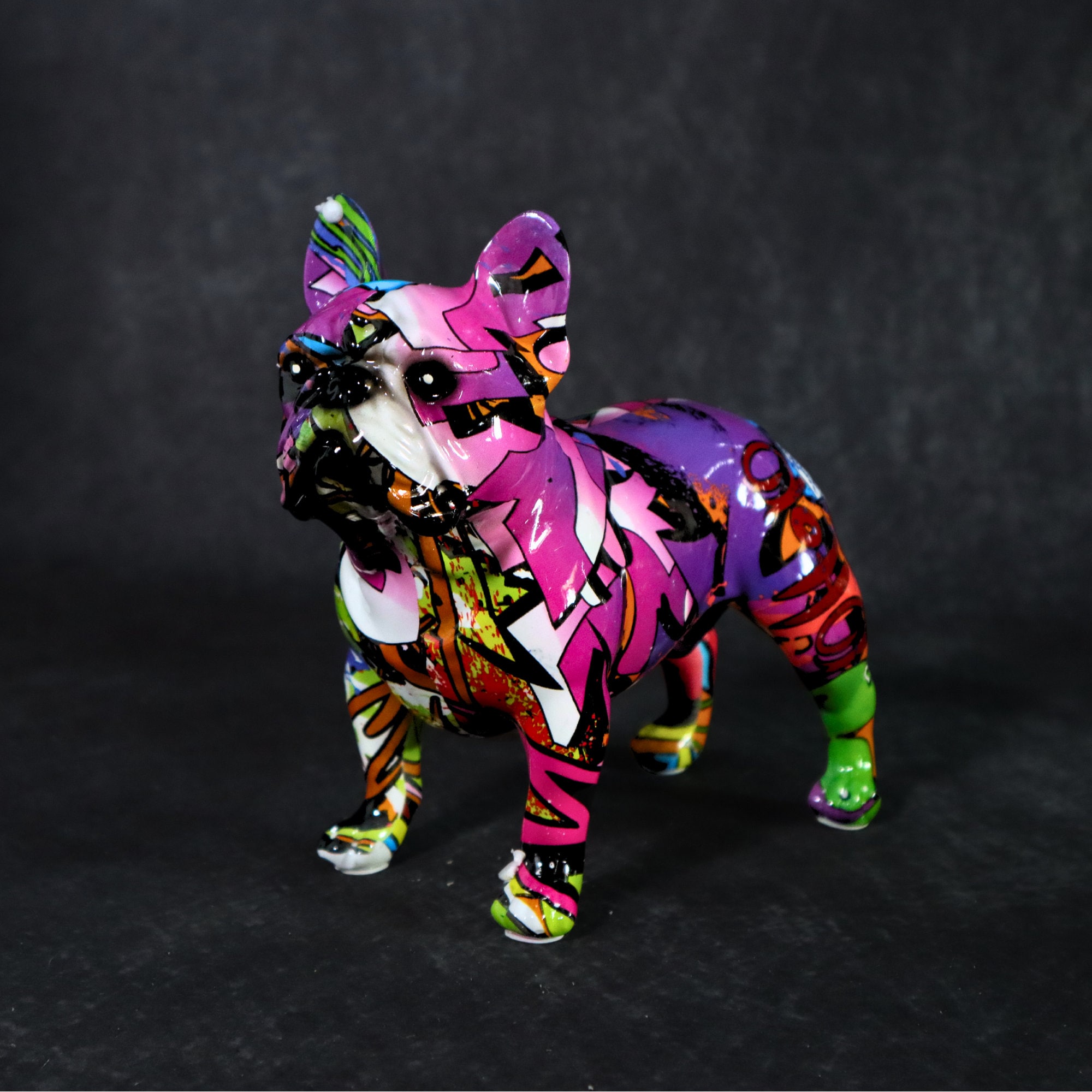 Bulldoggen Figur aus Kunstharz - Handgefertigte Deko Figur von Monkim,  34,90 €