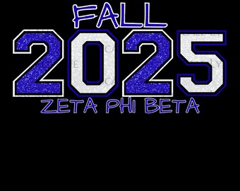 Zeta Phi Beta Fall 2025 PNG Design: DTF/Sublimation Digital Download