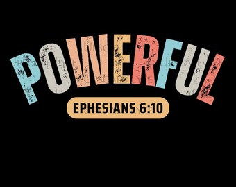 Powerful Christian Verse Design: DTF/Sublimation PNG (Digital Download)