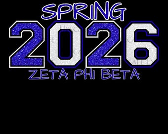 Zeta Phi Beta Spring 2026 PNG Design: DTF/Sublimation Digital Download