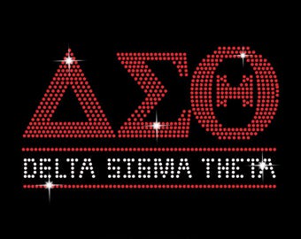 Delta Sigma Theta SVG: Rhinestone Template (Digital Download)