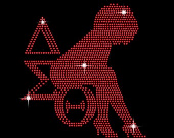 Delta Sigma Theta SVG: Rhinestone Template (Digital Download)