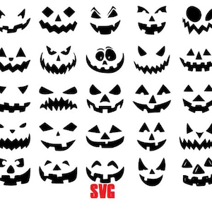 Jack o Lantern citrouille visages svg
