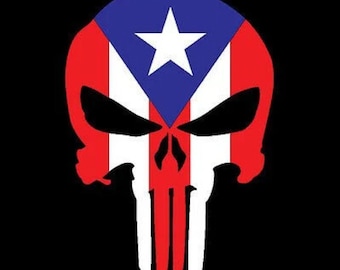 The Punisher Puerto Rico svg, puerto rican svg, puerto rico flag svg, Boricua svg