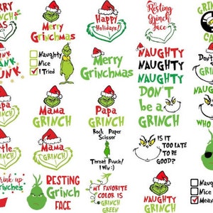grinch xmas 180 pack svg