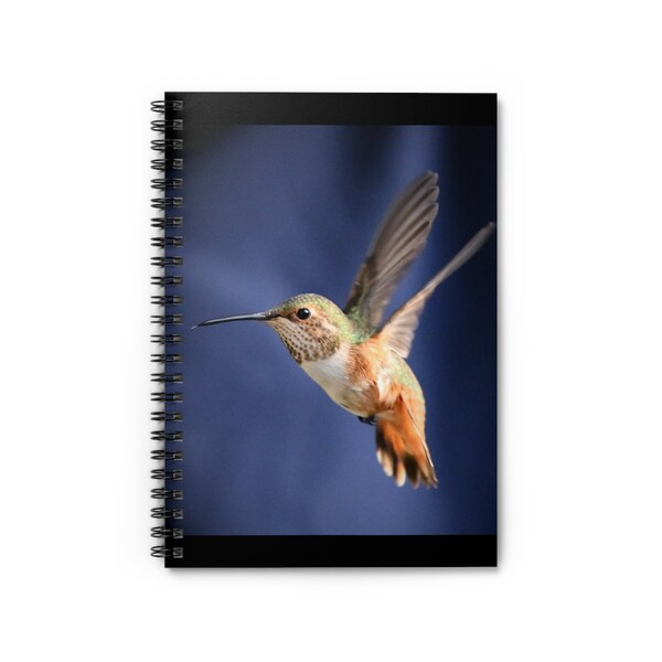 Hummingbird Original Photography Spiral Notebook, Wildlife Journal, Animal Image Diary, Support Artists, Hummer Photograph, Bird,