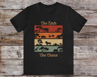 Unisex wildlife conservation tee, environmental t-shirt, nature graphic shirt, climate change apparel, eco-conscious clothing, nature lover