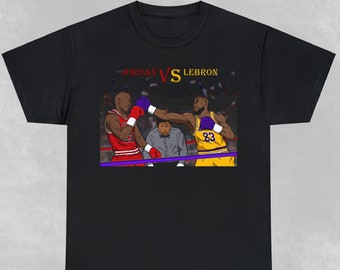 LeBron James Vs Michael Jordan Vintage Graphic Tee: Basketball Fan Gift