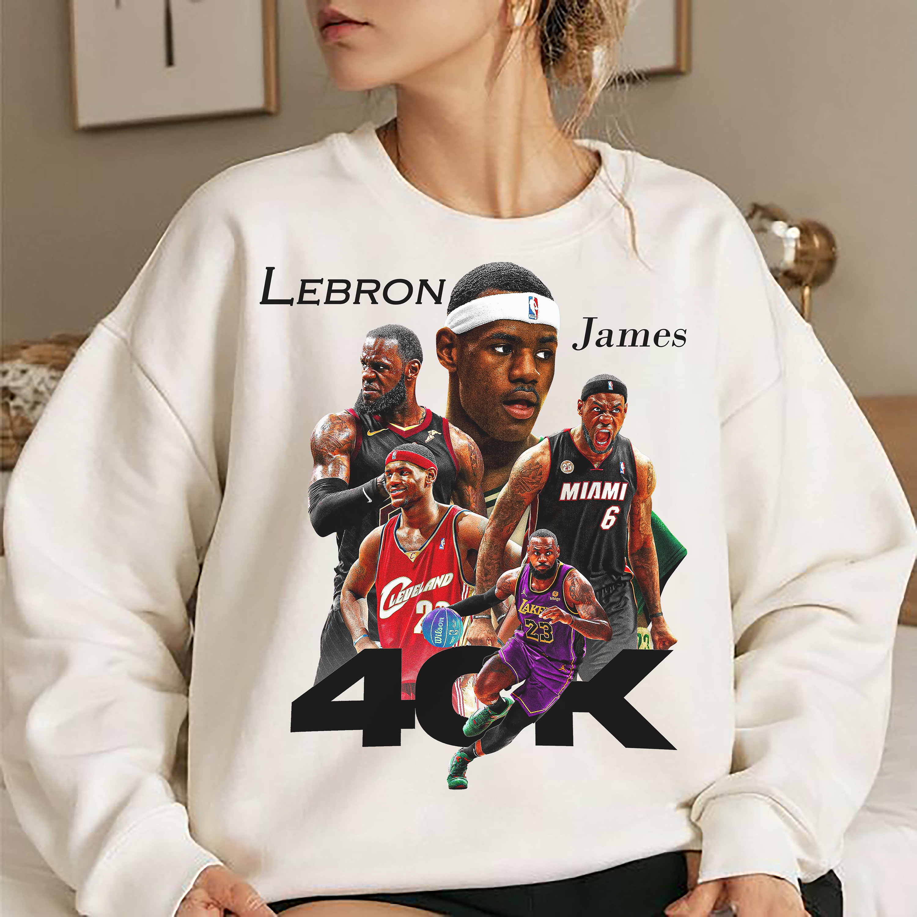 Lebron James 40k Points Graphic Crewneck Sweatshirt, King James Basketball  Hoodie, Nba Basketball Sweatshirt - Etsy