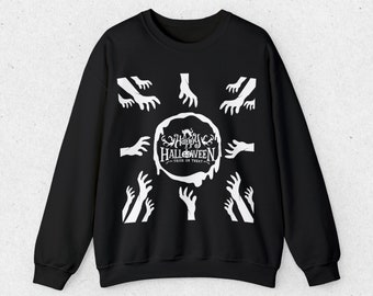 Haunted Hands Halloween Sweatshirt: Spooky Season Comfort