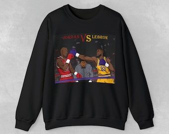 Jordan Vs Lebron Custom Crewneck Sweatshirt: NBA Fan Gift