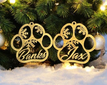 Custom Paw Print Ornament
