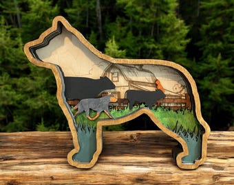 Australian Cattle Dog Herding Scene
