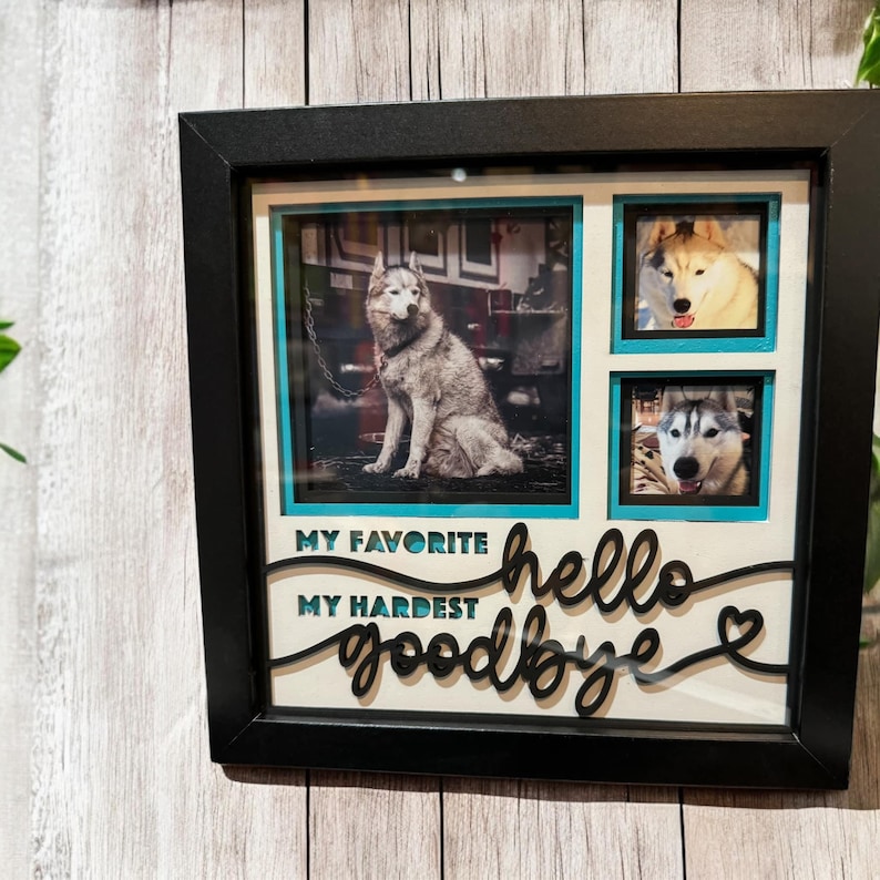 Goodbye Husky Favorite Hello, Hardest Goodbye Shadowbox Memorial - Etsy