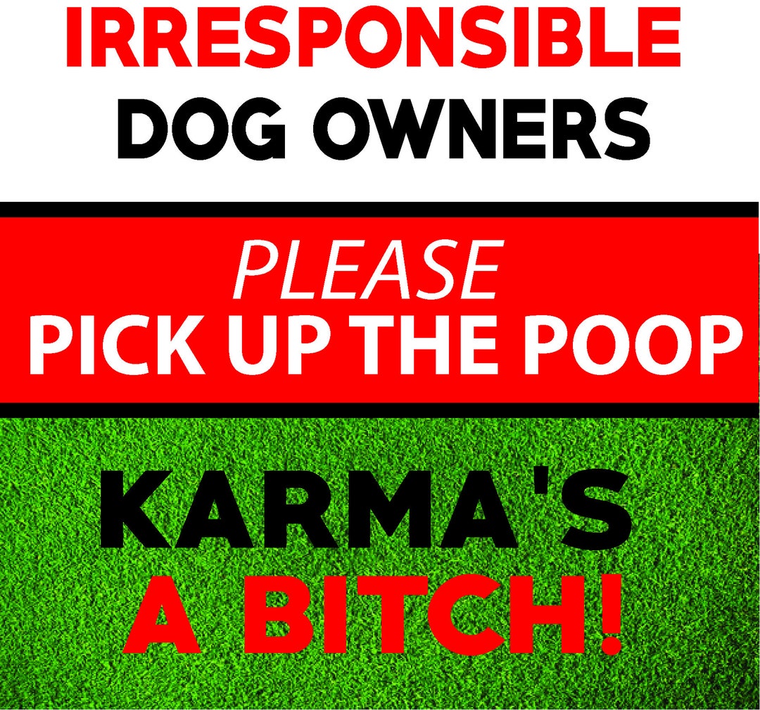 Dog Poop Signs Etsy