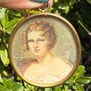 Antique 19th Century Painted Portrait Miniature