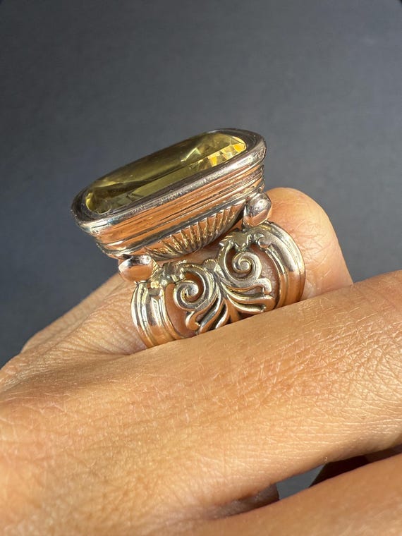 Large Antique Victorian 9ct Rose-gold and Citrine Seal Fob