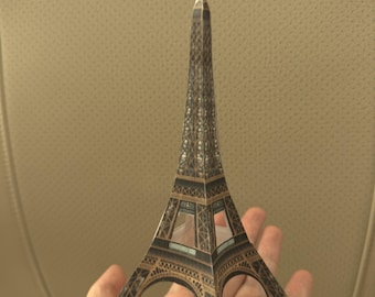 Colored Printable Paris Eifell Tower 3D Paper Model Houses Paper templates, crafting kit PDF Instant Download
