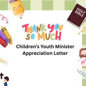 Children&#39;s Ministry Leader Appreciation Letter: Printable Thank You Note (PDF Download)