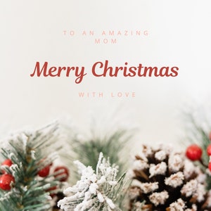 Carta de Navidad para mamá, Amor para mamá, Feliz Navidad para mamá, Carta especial para madres, Regalo por menos de 10 dólares, Nota navideña sincera y única