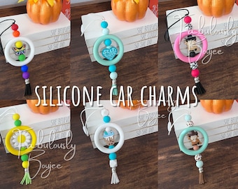 Silicone Car Charm, Silicone Beads, Silicone Focal Bead, Rearview Mirror Charm, Car Hanging Charm, Ready to Ship, Gift Idea, Gifts for Her