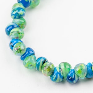 25 Piece Teardrop Glass Jewelry Beads - Peacock Blue/Green