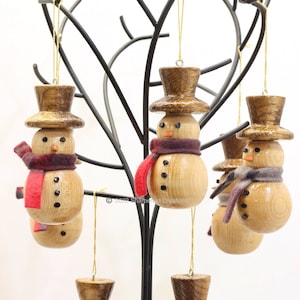 Wooden Snowman Ornaments - Juggling Act Mama