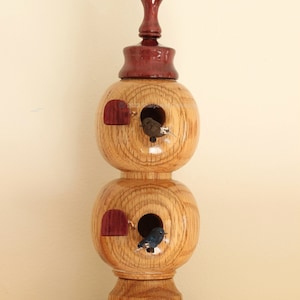 Double Birdhouse, Wooden Decorative Table Top Birdhouse, Handmade Birdhouse, Birdhouse Table Top Decoration, Indoor Decorative Birdhouse