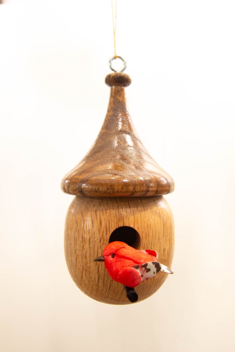 Handmade Birdhouse Christmas Tree Ornament With Bird Unique Etsy Canada