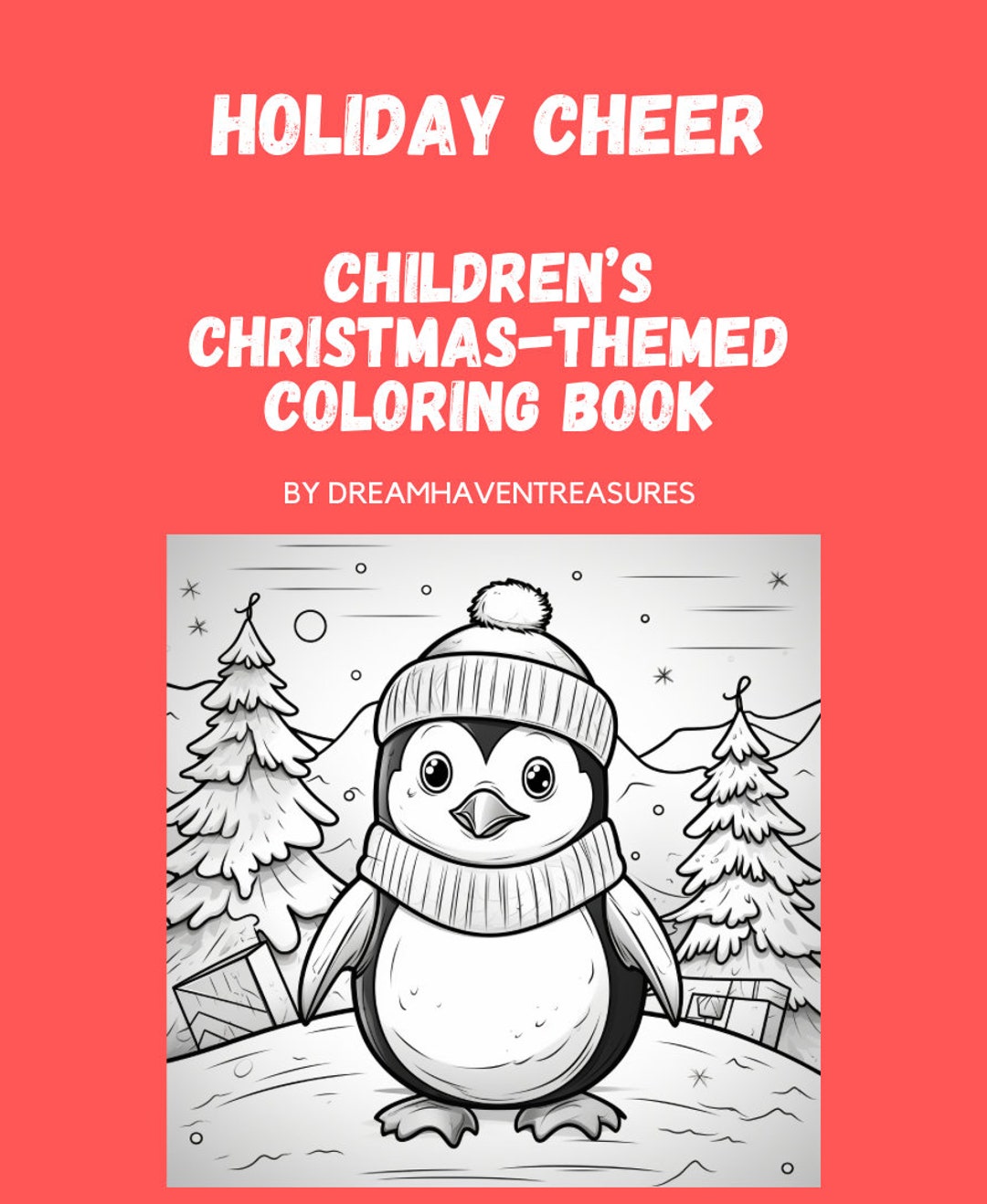 HOLIDAY CHEER: Kid's Coloring Book - Festive Holiday Designs for ...