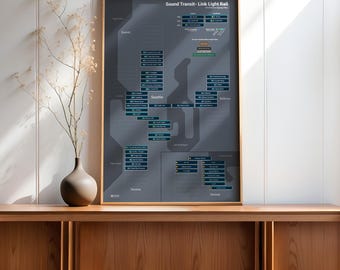 Sound Transit Link Light Rail Platform Signage Map