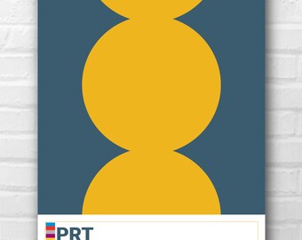 Mid-Century Modern Pittsburgh Transit Print - Stack