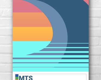 Mid-Century Modern San Diego Print - Wave